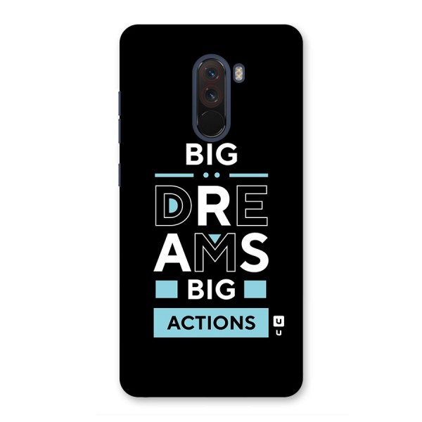 Big Dreams Big Actions Glass Back Case for Poco F1