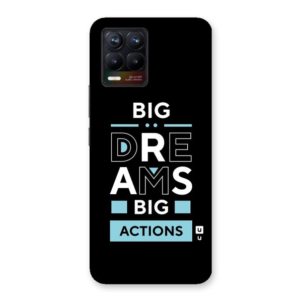 Big Dreams Big Actions Glass Back Case for Realme 8