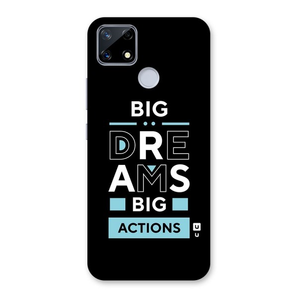 Big Dreams Big Actions Glass Back Case for Realme Narzo 20