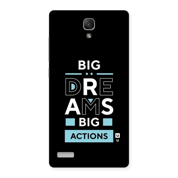 Big Dreams Big Actions Back Case for Redmi Note