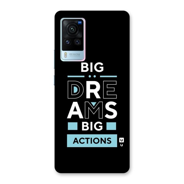 Big Dreams Big Actions Glass Back Case for Vivo X60 Pro