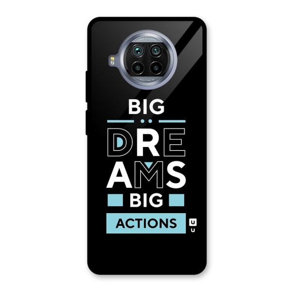 Big Dreams Big Actions Glass Back Case for Mi 10i