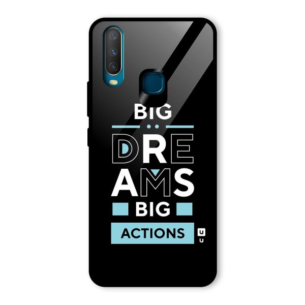 Big Dreams Big Actions Glass Back Case for Vivo Y12