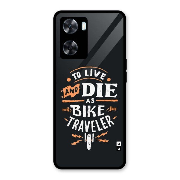 Bike Traveler Glass Back Case for Oppo A77s