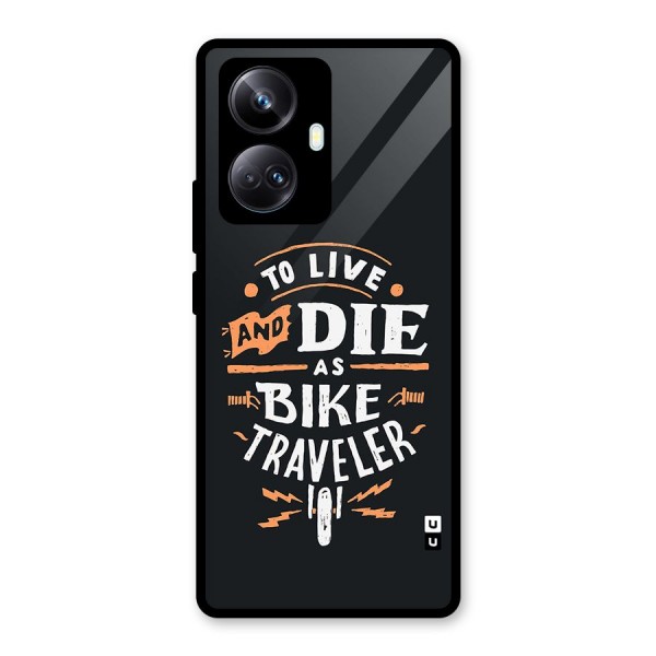 Bike Traveler Glass Back Case for Realme 10 Pro Plus