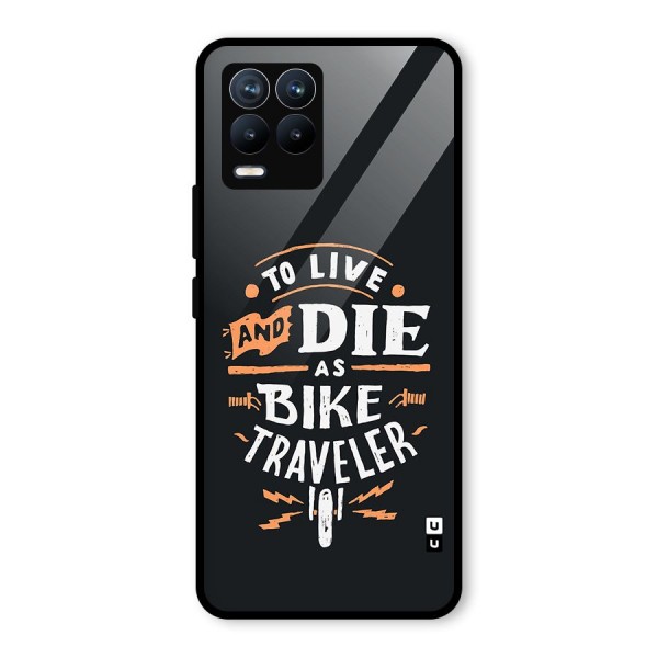 Bike Traveler Glass Back Case for Realme 8