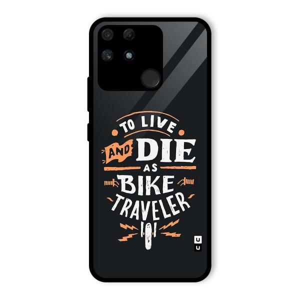 Bike Traveler Glass Back Case for Realme Narzo 50A