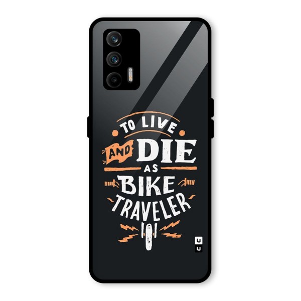 Bike Traveler Glass Back Case for Realme X7 Max