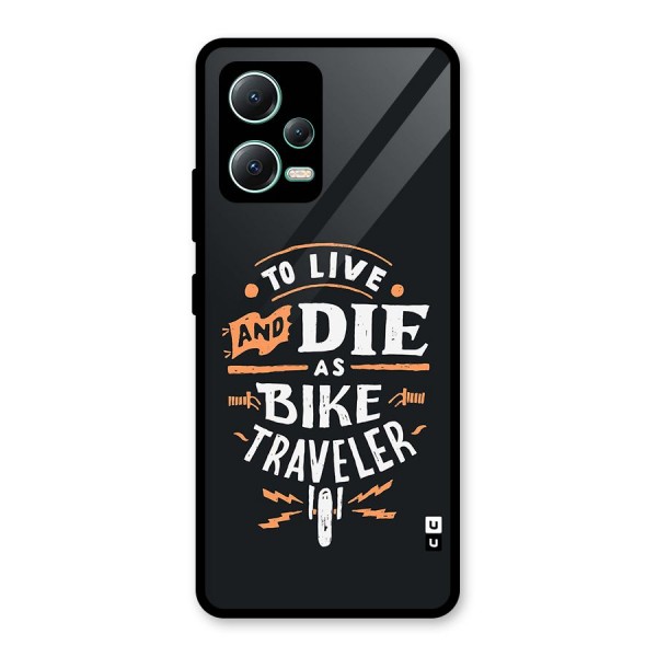 Bike Traveler Glass Back Case for Redmi Note 12 5G