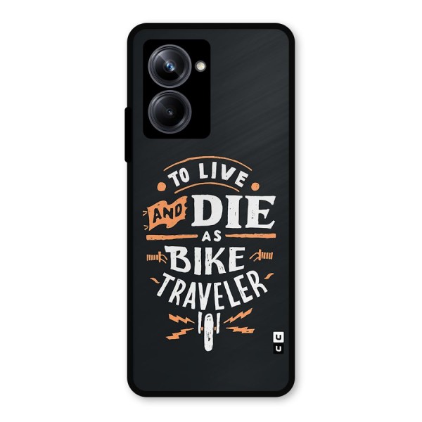 Bike Traveler Metal Back Case for Realme 10 Pro