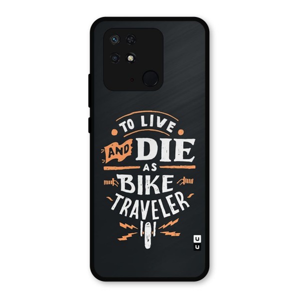 Bike Traveler Metal Back Case for Redmi 10