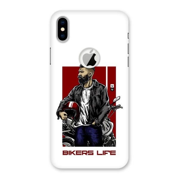 Biker Life Back Case for iPhone XS Logo Cut