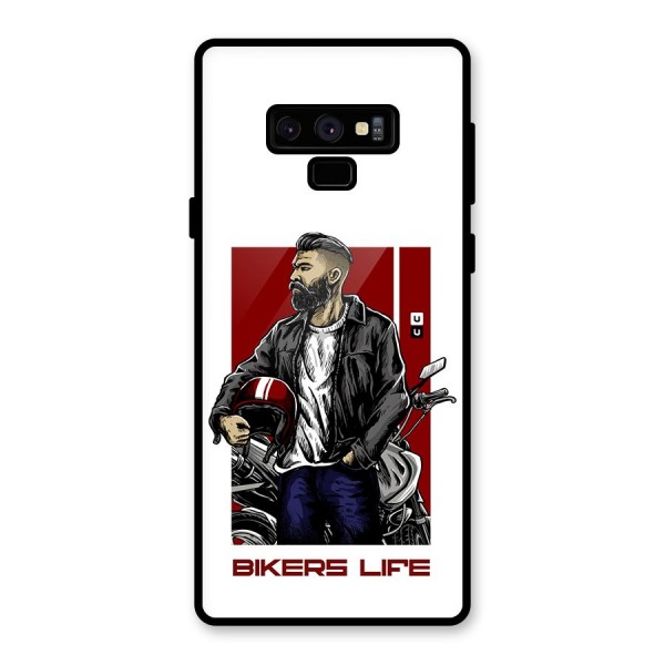 Biker Life Glass Back Case for Galaxy Note 9