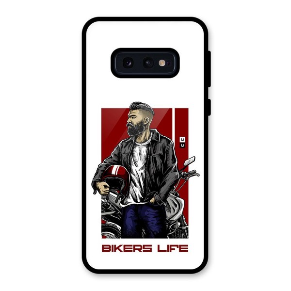 Biker Life Glass Back Case for Galaxy S10e