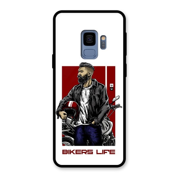 Biker Life Glass Back Case for Galaxy S9