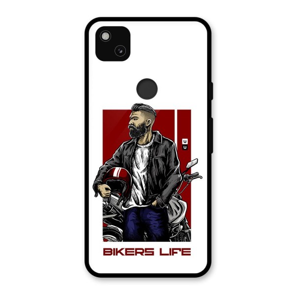 Biker Life Glass Back Case for Google Pixel 4a