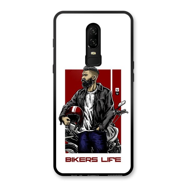 Biker Life Glass Back Case for OnePlus 6