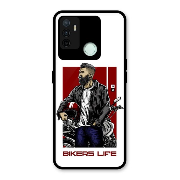 Biker Life Glass Back Case for Oppo A53