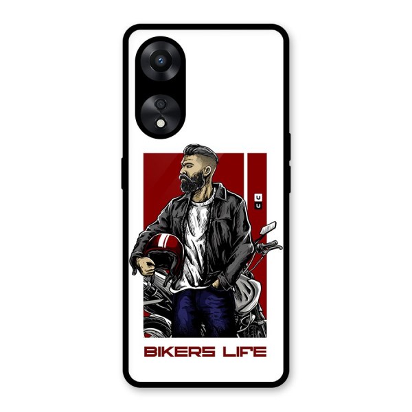 Biker Life Glass Back Case for Oppo A78