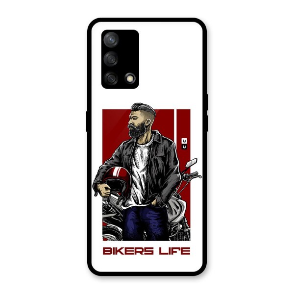 Biker Life Glass Back Case for Oppo F19