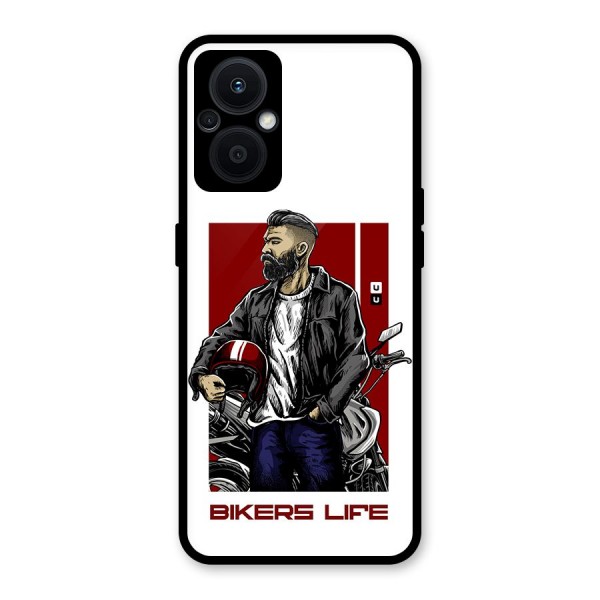 Biker Life Glass Back Case for Oppo F21s Pro 5G