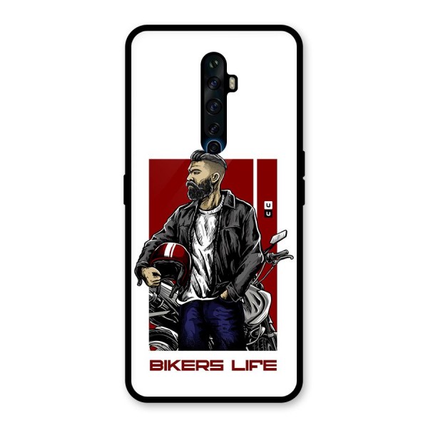 Biker Life Glass Back Case for Oppo Reno2 F