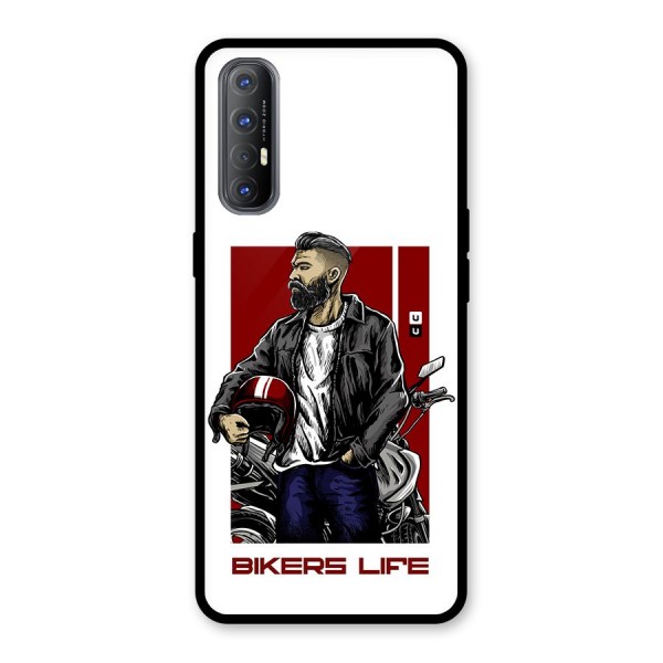 Biker Life Glass Back Case for Oppo Reno3 Pro