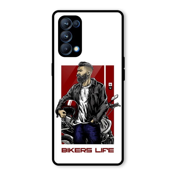 Biker Life Glass Back Case for Oppo Reno5 Pro 5G