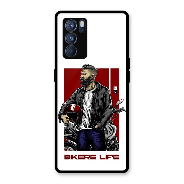 Biker Life Glass Back Case for Oppo Reno6 Pro 5G