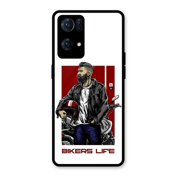 Biker Life Glass Back Case for Oppo Reno7 Pro 5G