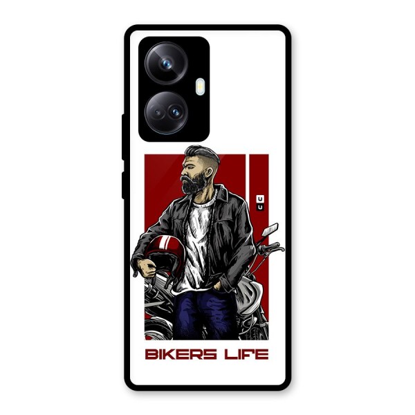 Biker Life Glass Back Case for Realme 10 Pro Plus