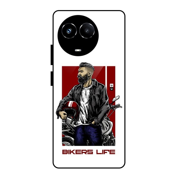 Biker Life Glass Back Case for Realme 11X