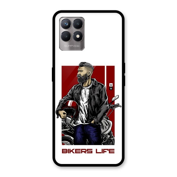 Biker Life Glass Back Case for Realme 8i