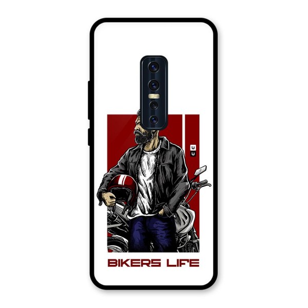 Biker Life Glass Back Case for Vivo V17 Pro