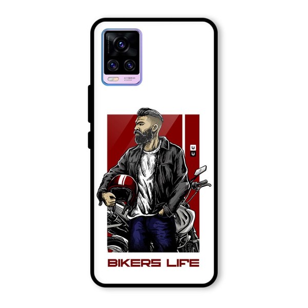 Biker Life Glass Back Case for Vivo V20 Pro