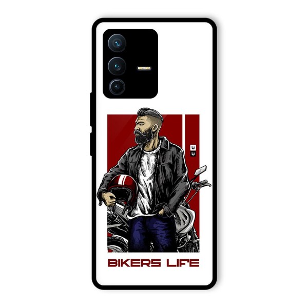 Biker Life Glass Back Case for Vivo V23 Pro