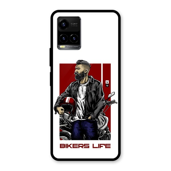 Biker Life Glass Back Case for Vivo Y21A