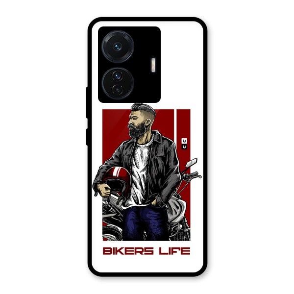 Biker Life Glass Back Case for Vivo iQOO Z6 Pro