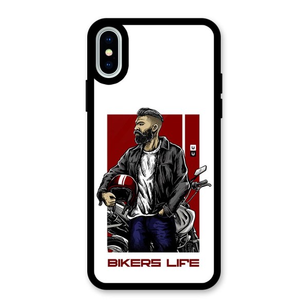 Biker Life Glass Back Case for iPhone X