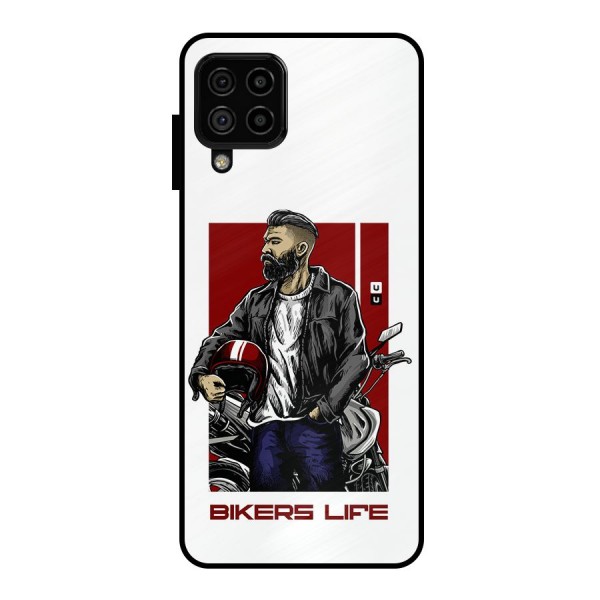 Biker Life Metal Back Case for Galaxy A22 4G