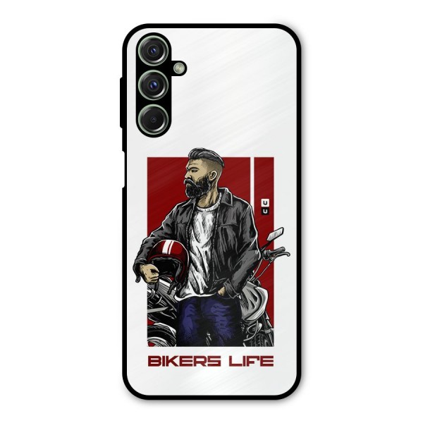 Biker Life Metal Back Case for Galaxy F34