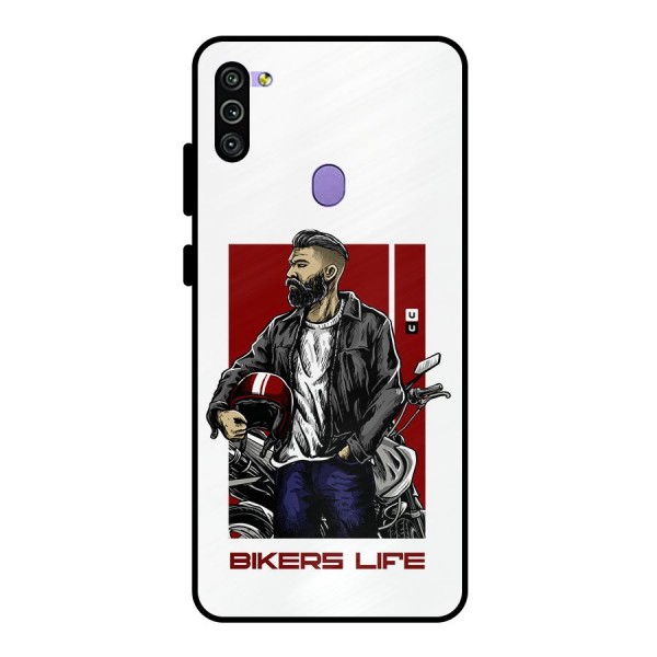 Biker Life Metal Back Case for Galaxy M11