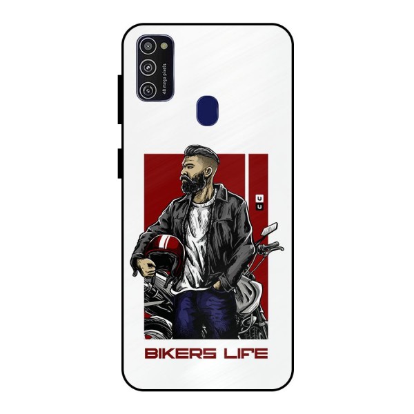 Biker Life Metal Back Case for Galaxy M21