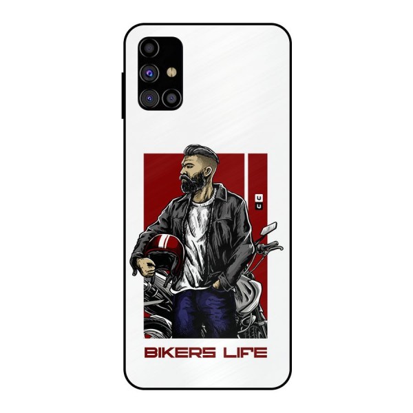 Biker Life Metal Back Case for Galaxy M31s