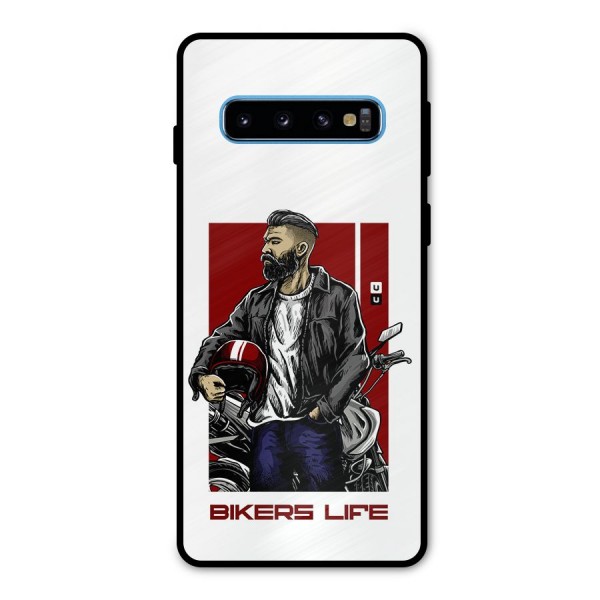 Biker Life Metal Back Case for Galaxy S10