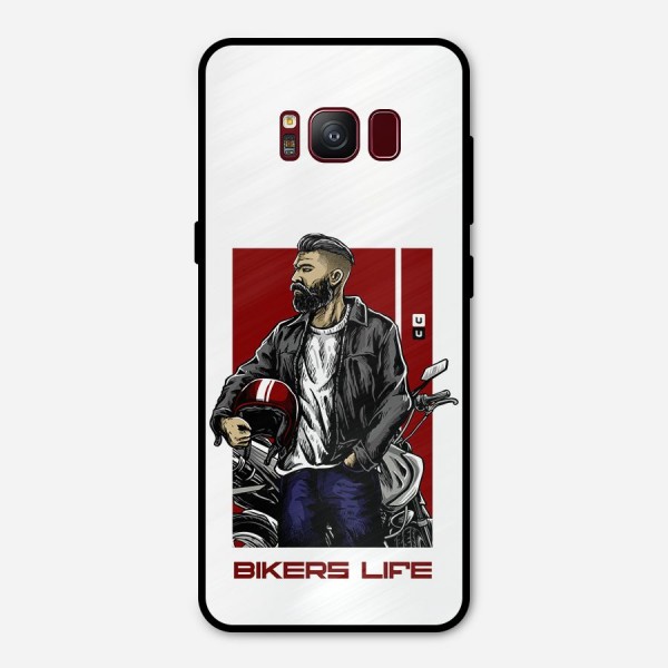 Biker Life Metal Back Case for Galaxy S8