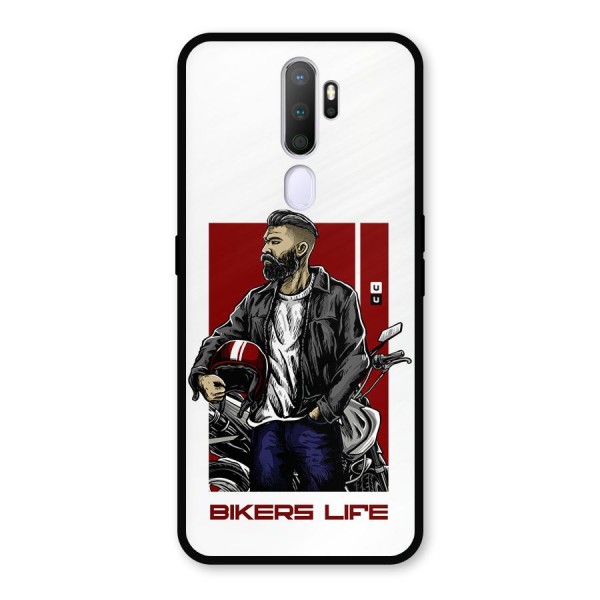 Biker Life Metal Back Case for Oppo A5 (2020)