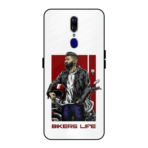 Biker Life Metal Back Case for Oppo F11