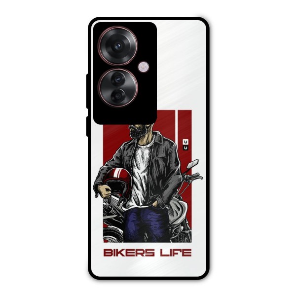 Biker Life Metal Back Case for Oppo F25 Pro