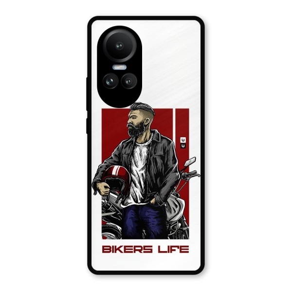 Biker Life Metal Back Case for Oppo Reno10